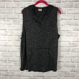Danskin Now Grey Hooded Sleeveless Tank Sz. XXL